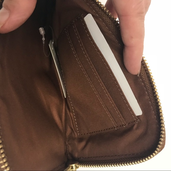 Fossil Tara wristlet wallet hearts tassel blue - Picture 3 of 4